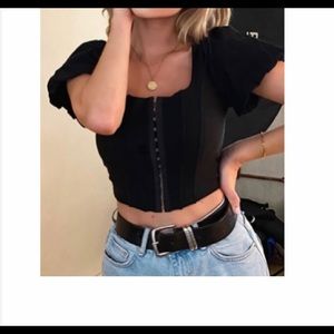 Women’s black crop top (Fashion Nova)